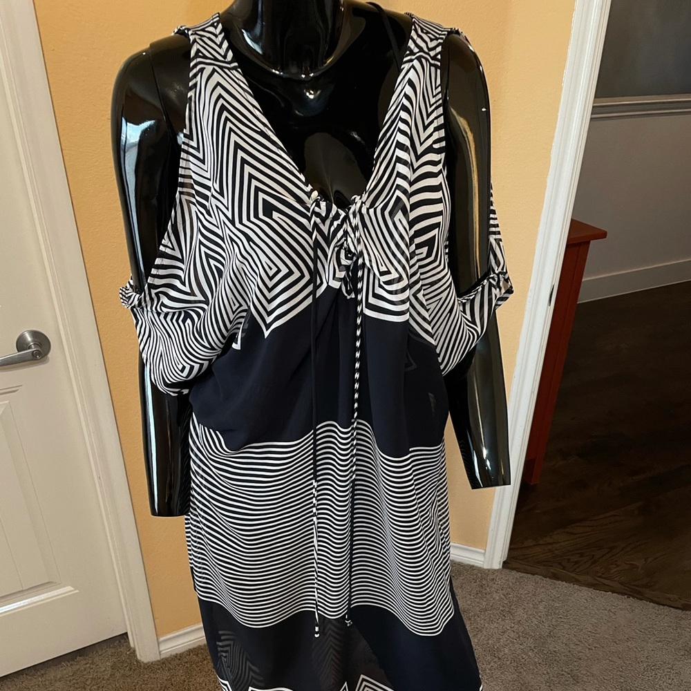 Zebra Astr Maxi Shirt Dress Coverup Kimono